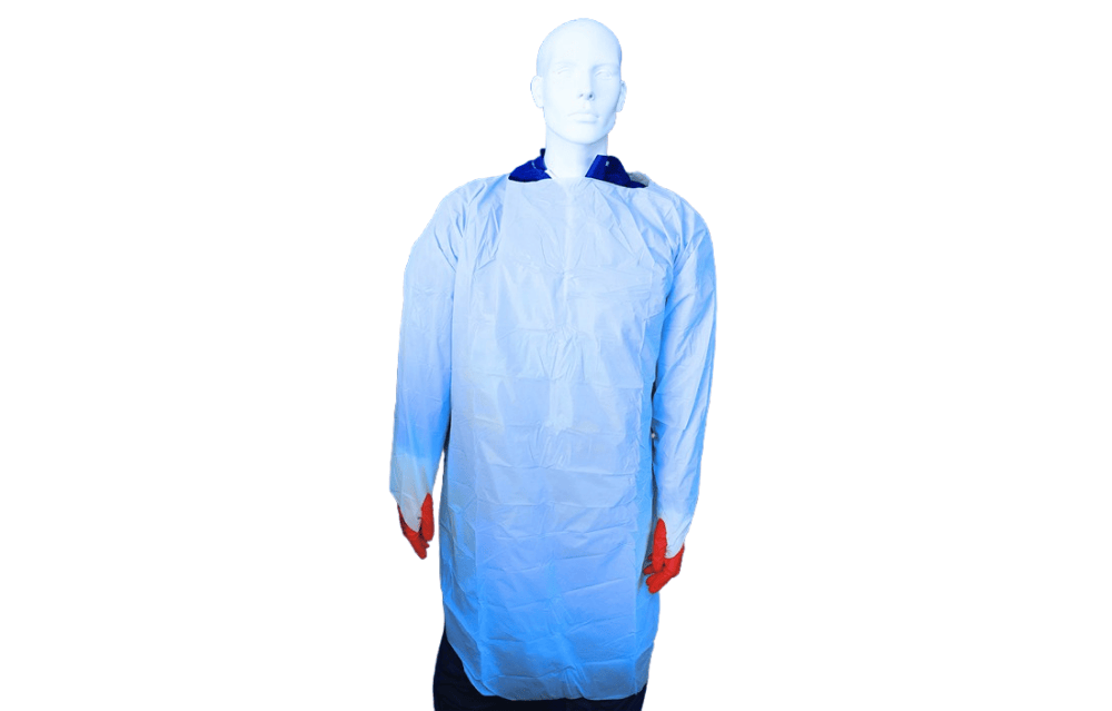 Image of PE Gown with Thumb Loops available at Mediflex Industries.