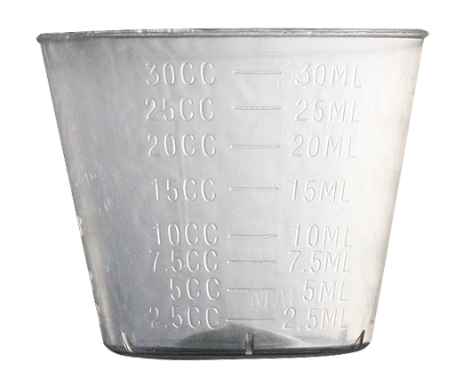 Medicine Cup, 1.4g, 30mL, graduated - Mediflex Industries