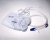 Mediflex sterile urine drainage bag with clear tubing and measurement markings for best medical drainage bags