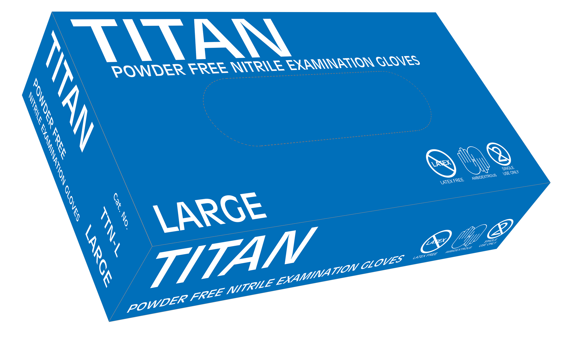 Titan Powder Free Nitrile Examination Gloves - Mediflex Industries
