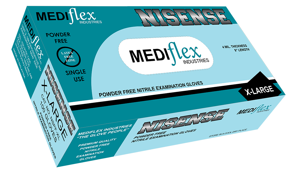 Nisense Powder Free Nitrile Gloves - Mediflex Industries