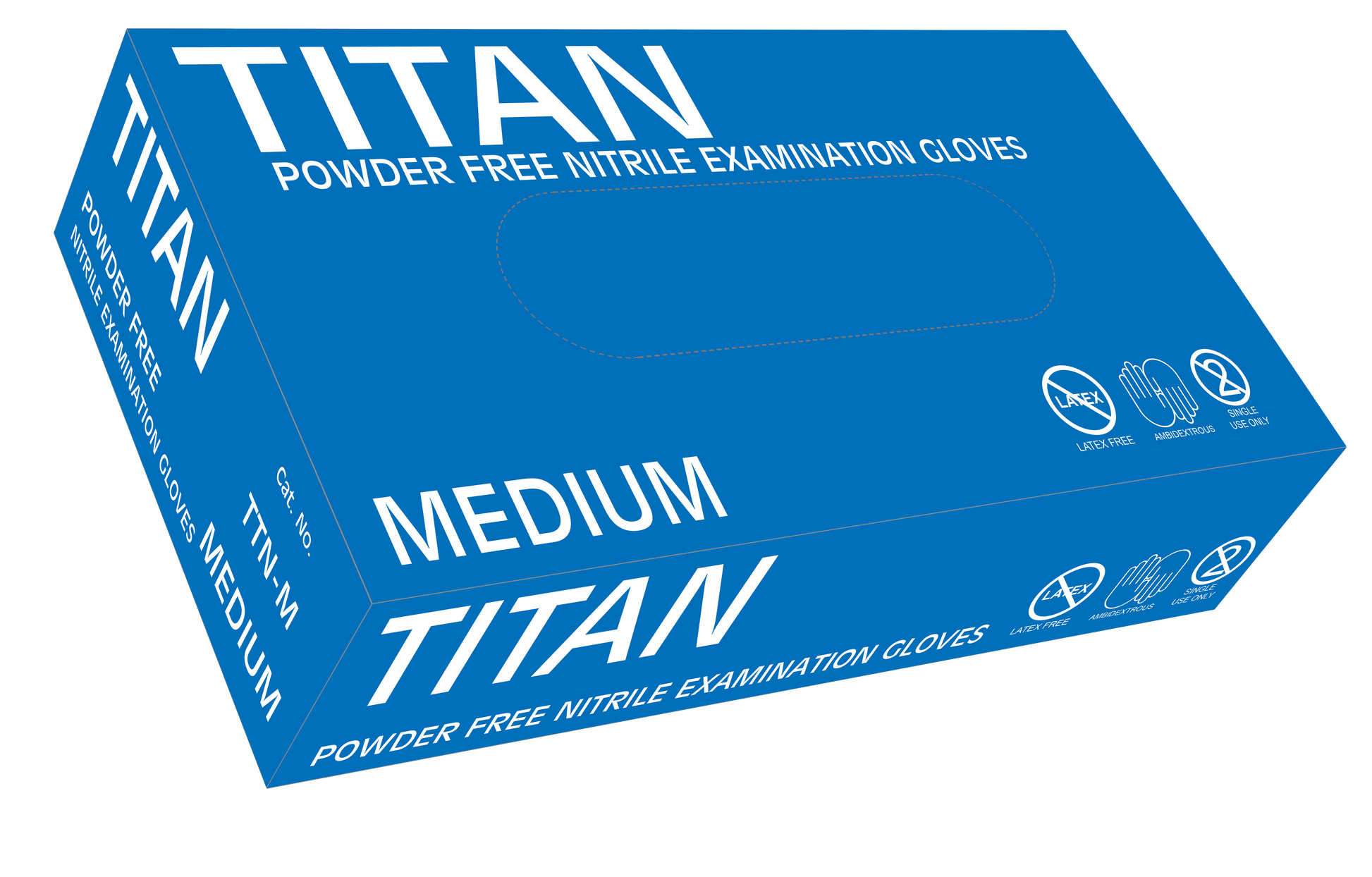 Titan Powder Free Nitrile Examination Gloves - Mediflex Industries