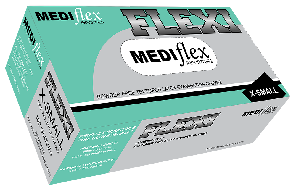 Flexi Powder Free Latex Gloves - Mediflex Industries