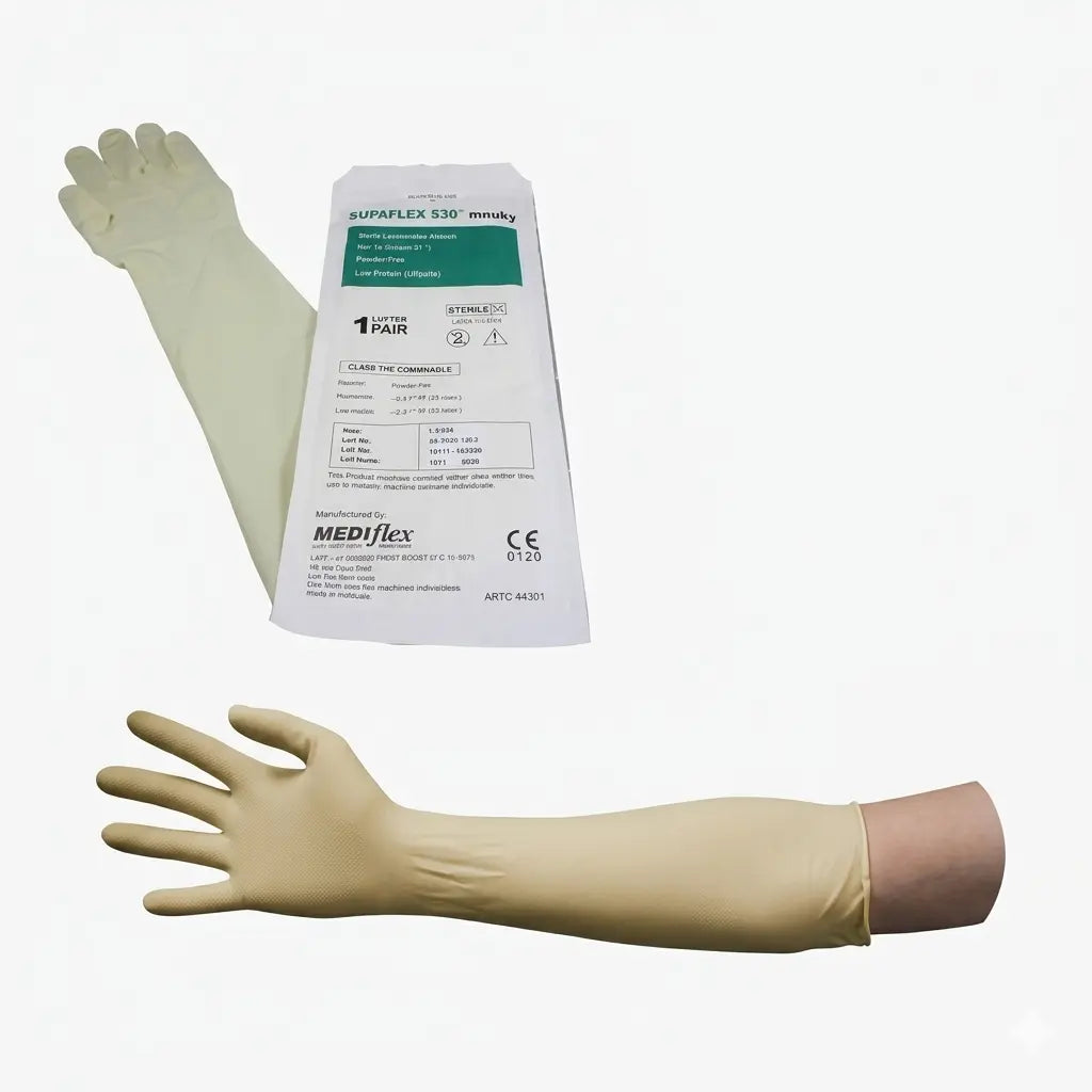 Supaflex 530 Sterile Latex Gauntlet Gloves - BOX25