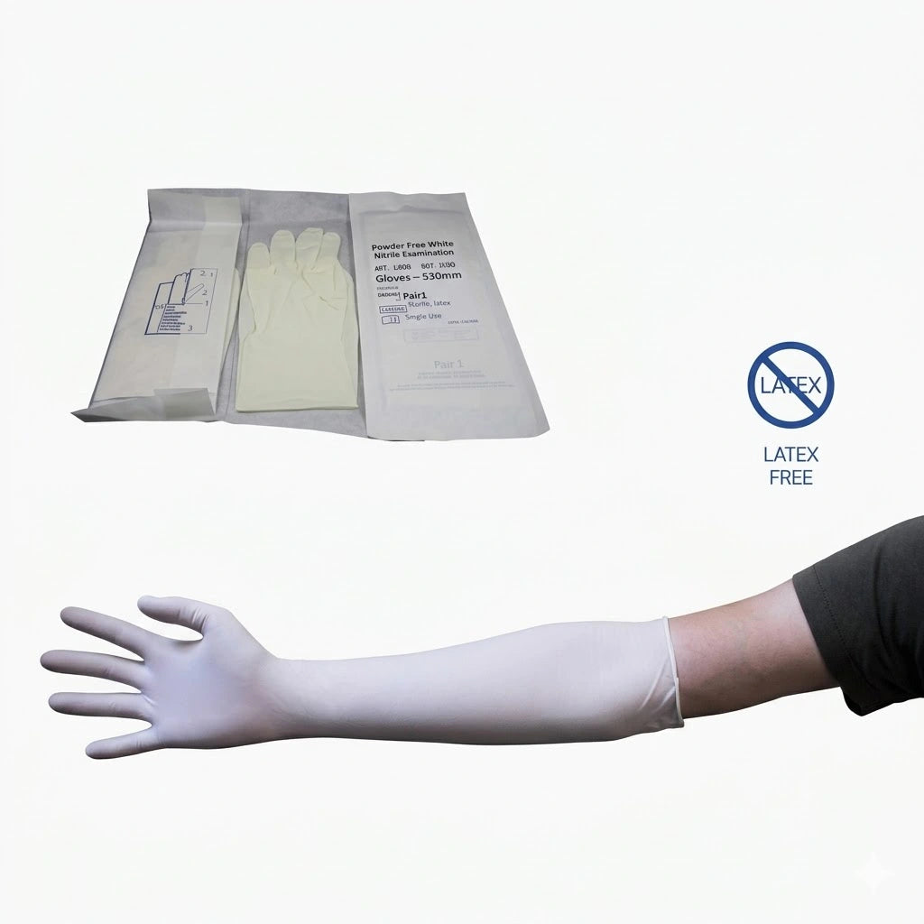 Ultralong 530 Sterile Nitrile Gauntlet Examination Gloves- BOX25