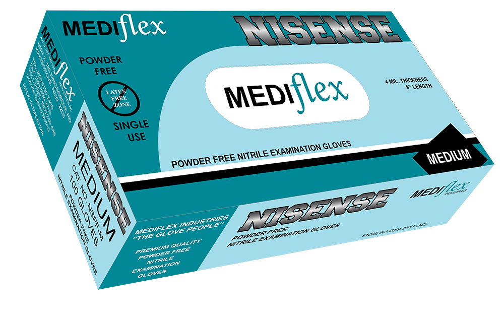 Nisense Powder Free Nitrile Gloves - Mediflex Industries