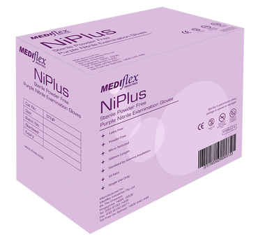 Ni Plus Sterile Purple Nitrile Examination Gloves - Mediflex Industries