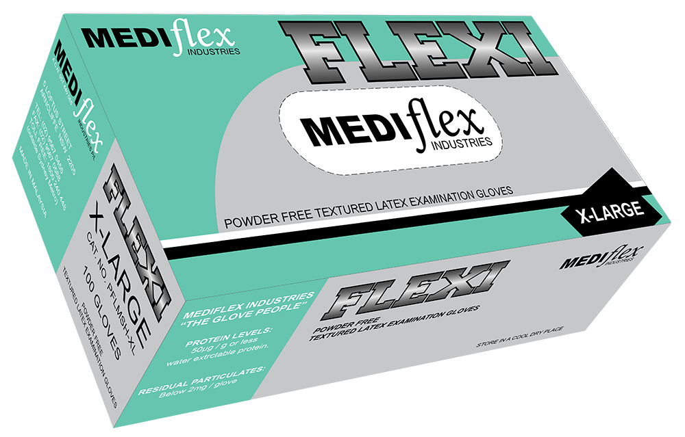 Flexi Powder Free Latex Gloves - Mediflex Industries