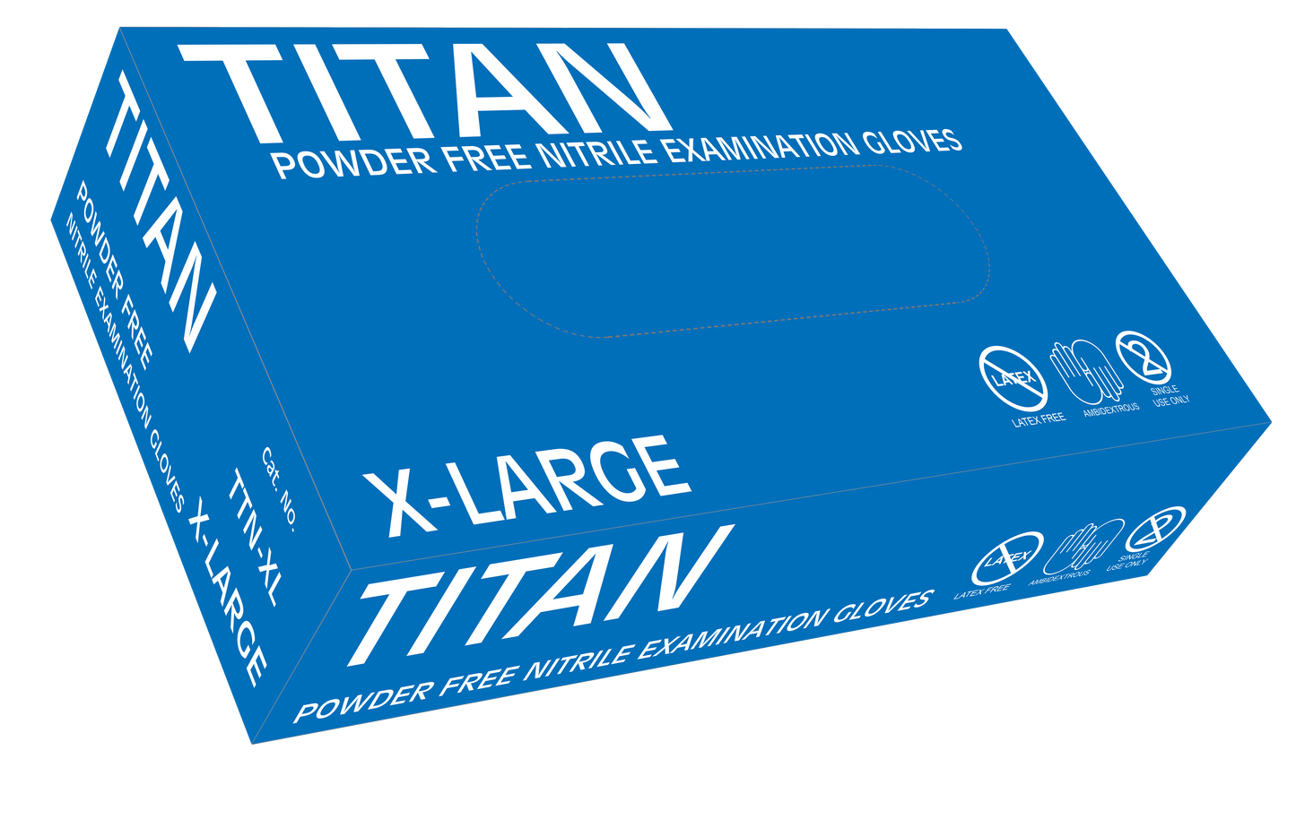 Titan Powder Free Nitrile Examination Gloves - Mediflex Industries