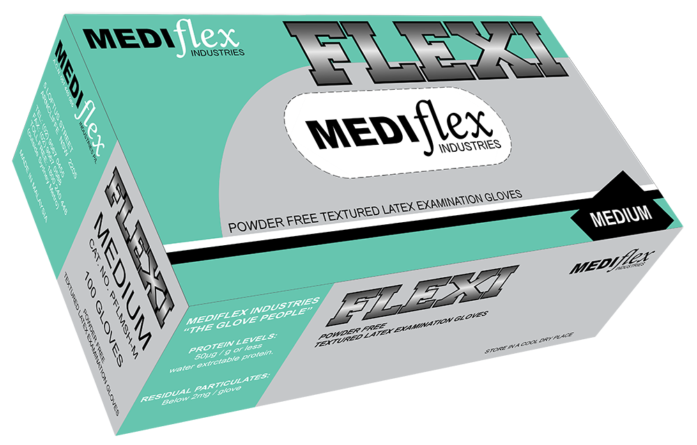 Flexi Powder Free Latex Gloves - Mediflex Industries