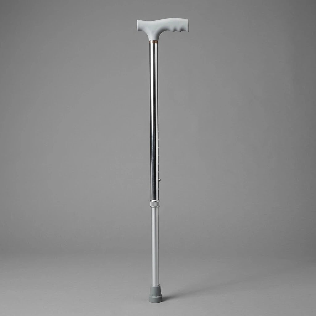 Mediflex Adjustable Aluminium Walking Stick - Lightweight Height-Adjustable Cane