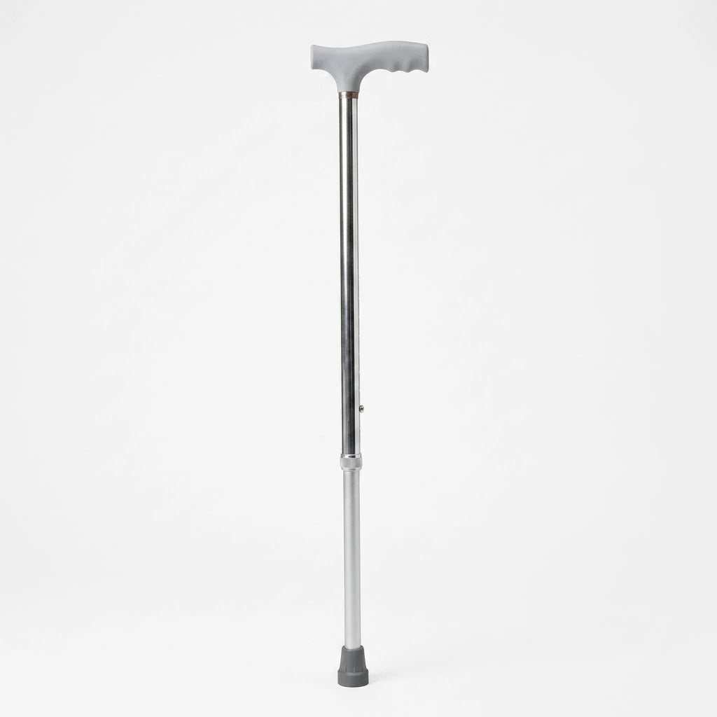 Mediflex Adjustable Aluminium Walking Stick - Lightweight Height-Adjustable Cane