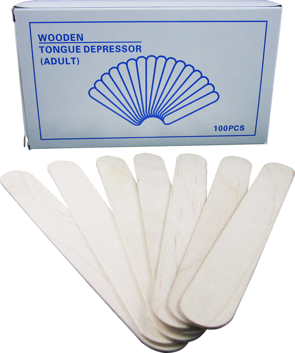 Mediflex wooden tongue depressor sticks for adults with 100 pieces box of medical consumables