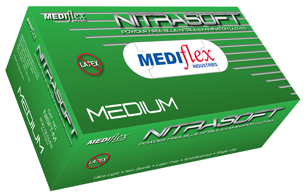 Nitrasoft Powder Free Nitrile Gloves - Mediflex Industries