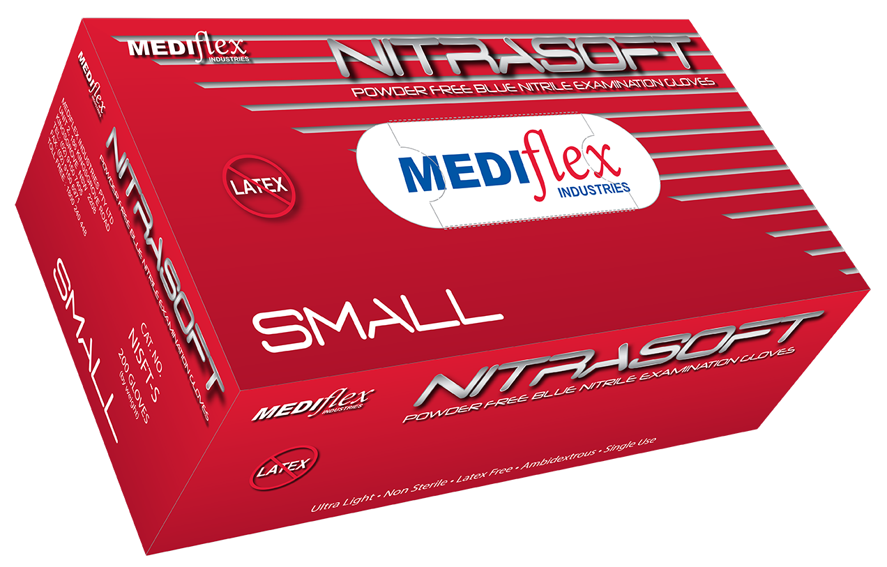 Nitrasoft Powder Free Nitrile Gloves - Mediflex Industries