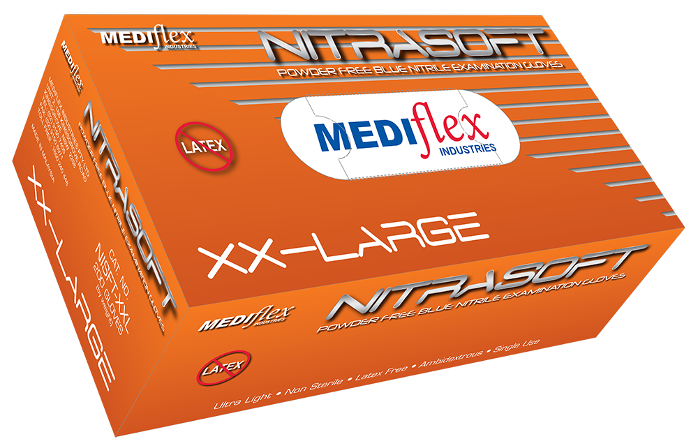 Nitrasoft Powder Free Nitrile Gloves - Mediflex Industries