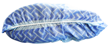 Mediflex blue disposable non-slip shoe covers PPE with textured sole for safety and protection