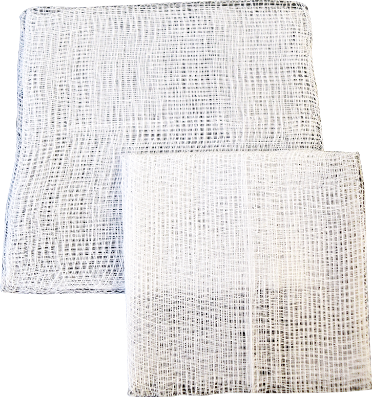 Mediflex non-sterile gauze swabs in two sizes for wound dressing and bandaging