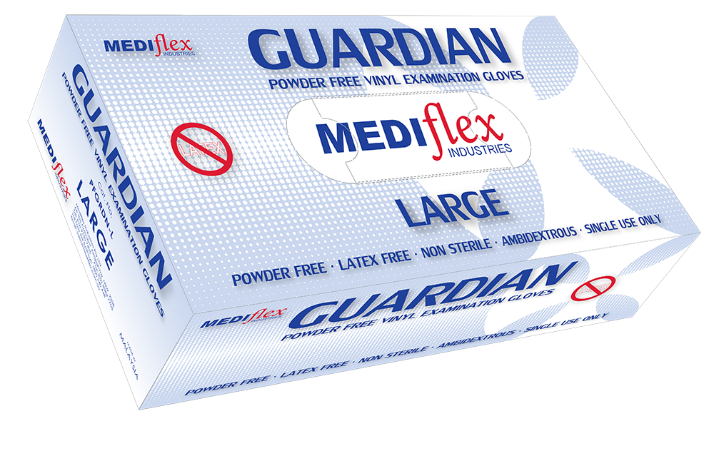 Guardian Powder Free Vinyl Gloves - Mediflex Industries