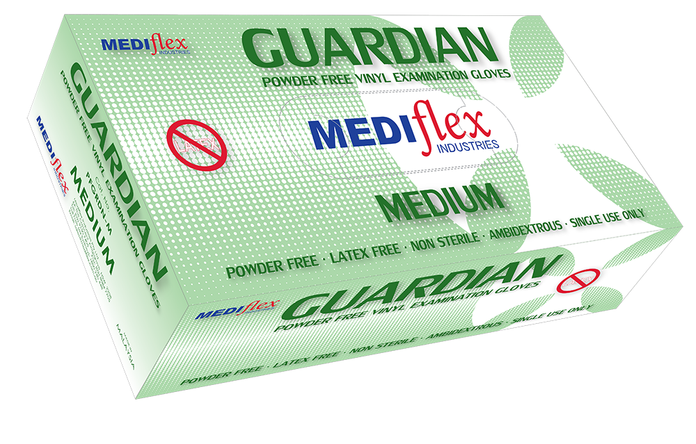Guardian Powder Free Vinyl Gloves - Mediflex Industries