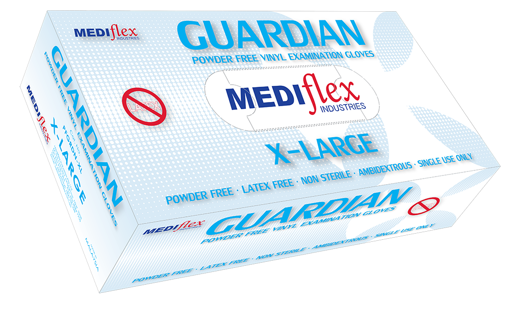 Guardian Powder Free Vinyl Gloves - Mediflex Industries