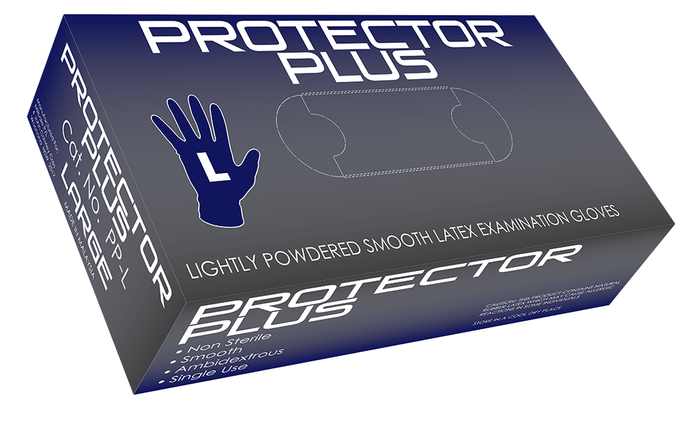 Protector Plus Lightly Powdered Latex Gloves - Mediflex Industries